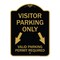Signmission Parking Area Visitors Parking Only Valid Parking Permit Required with Both Side Down, BG-1824-23469 A-DES-BG-1824-23469 - alternate 1